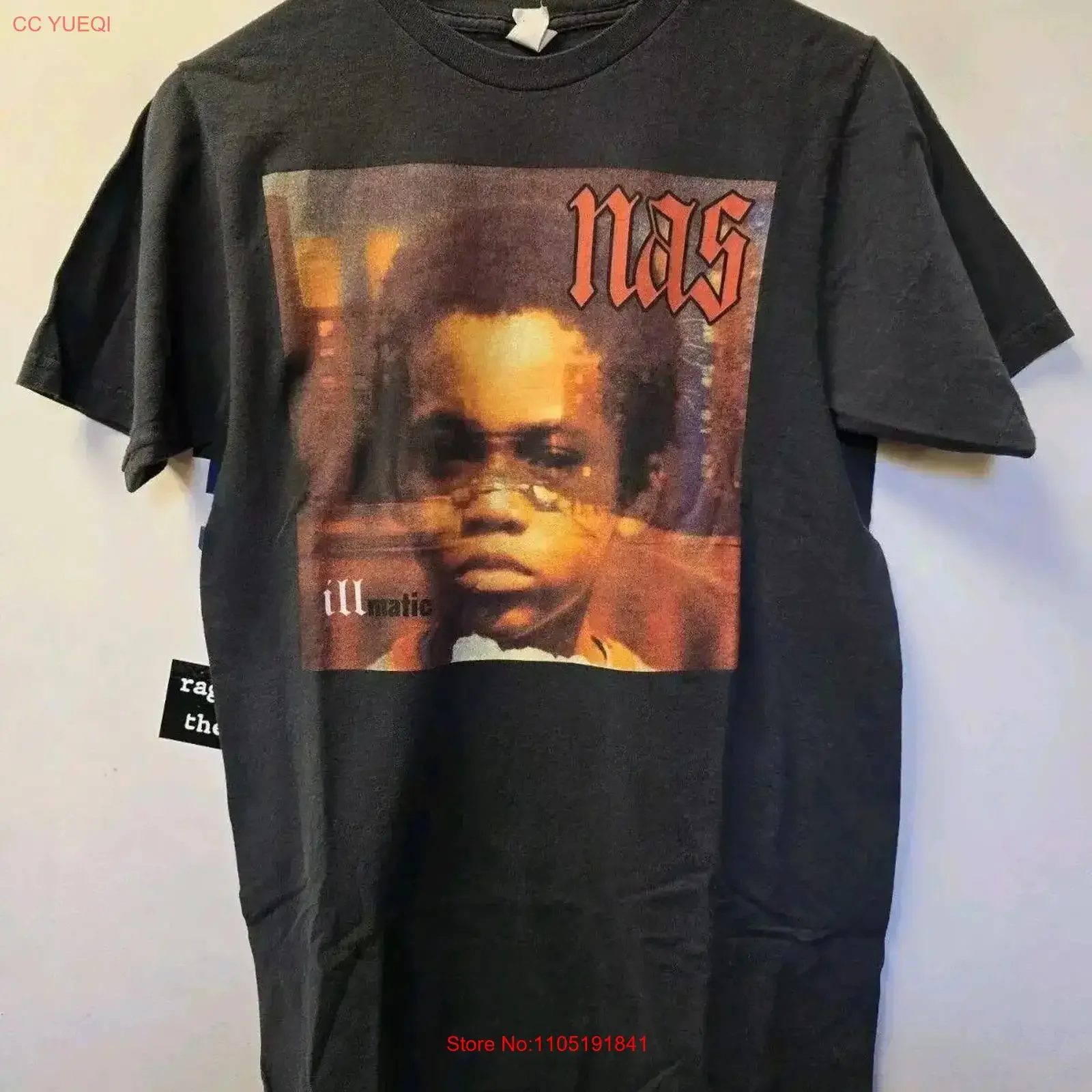 Nas Illmatic T Shirt M Rap Hip Hop vintage Washed graphic homme Comfortable Stretched Versatile Casual Breathable Soft