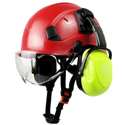 DARLINGWELL-casco de seguridad con gafas para construcción, ingeniero con visera de orejera, gorra de trabajo, ABS, ANSI Industrial
