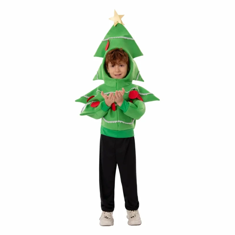 Children's Christmas Tree Cosplay Costumes Cute Christmas Kids Jumpsuit Boy Christmas Carnival Girl Stage Dress Up Clothing Gift