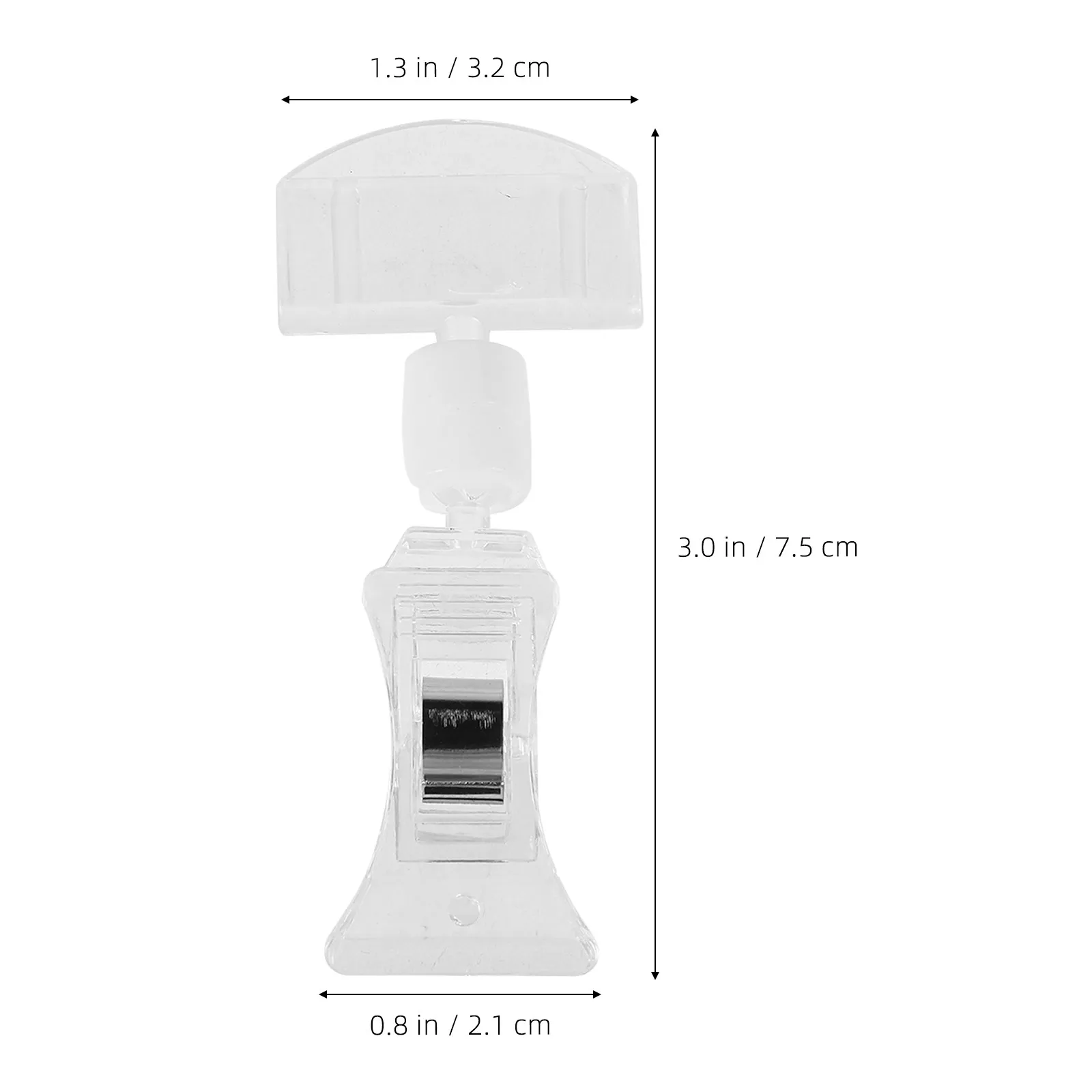 10Pcs Swivel Clip Sign Holders Double Head Rotatable Price Tag Clips for Supermarket Retail Shop Clothing Display Merchandise