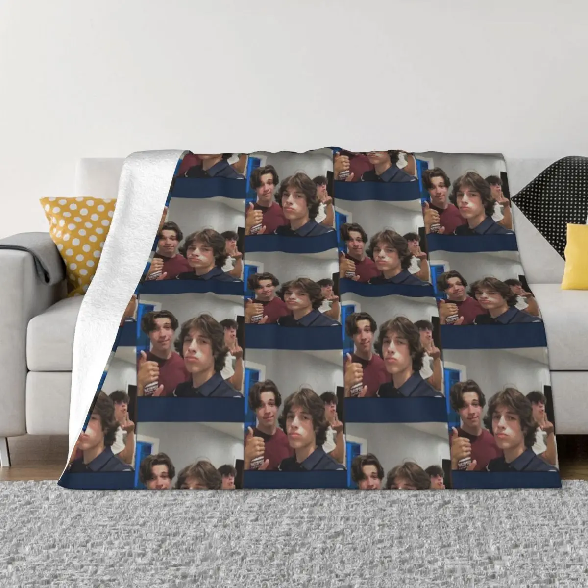 sturniolo triplets  Throw Blanket Plaid on the sofa Blanket For Sofa Thin Blankets Soft Blanket