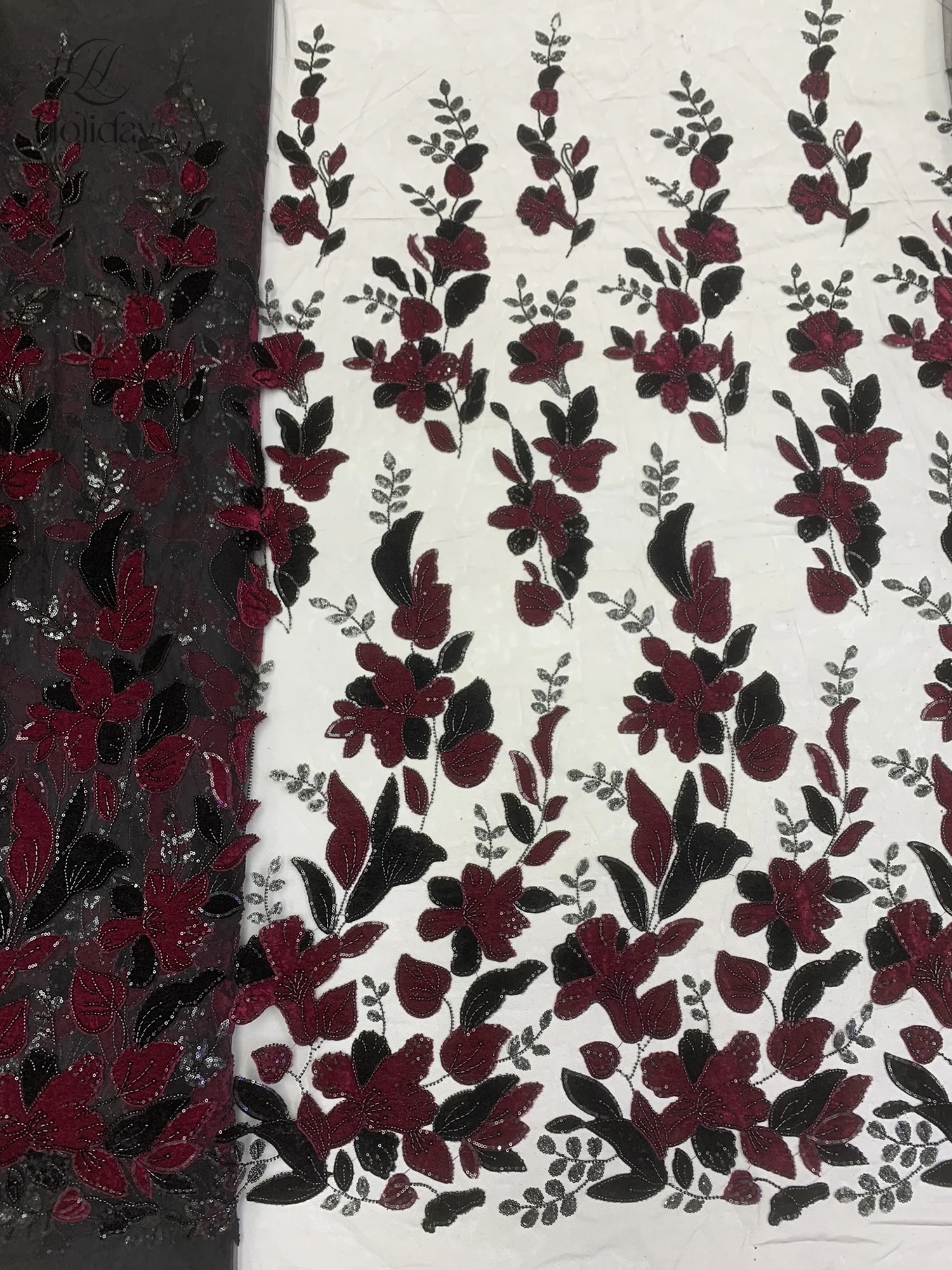 ​2025 New Velvet DIY Fabric French Mesh Lace fabrics for sewing Beaded Sequins Lace Fabrics Dubai fabric evening dresses Fabric