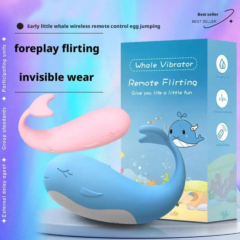 Little whale Wireless Jump Egg Remote control Flirting Masturbation False penis G-spot stimulation Vibrator for women Sex toys view 4