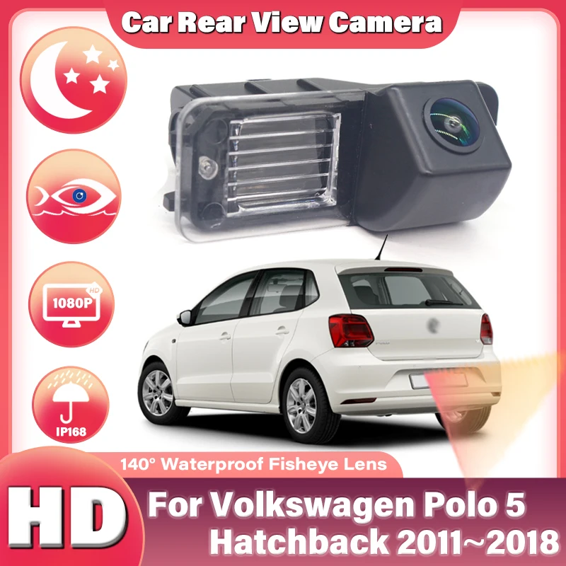 IP68 Backup Rear View camera For Volkswagen For VW Polo 5 Hatchback 2011 2012 2013 2014 2015 2016 2017 2018 license Plate Camera