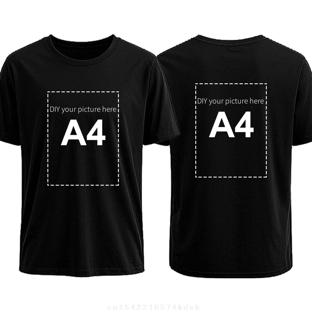 DIY Custom Men Women T Shirt Short Sleeve Design Logo T Shirts Text Double Side Print Oversize Pure Cotton Working Clothes