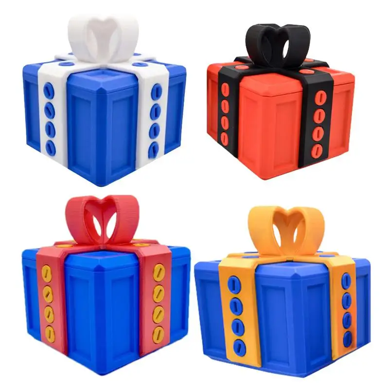 Annoy-ing caixa de presente com parafusos quebra-cabeça caixas de presente brincadeira caixa de parafuso 3d impresso caixa de presente cartão de dinheiro recipiente brinquedo de piada para amigos