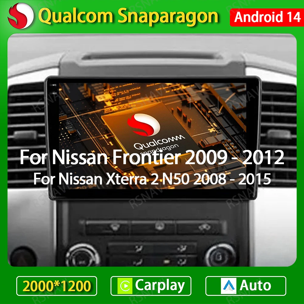 

Автомобильный радиоприемник на Android 14 для Nissan Frontier 2009-2012, мультимедийный видеоплеер, навигация, GPS, беспроводной, Carplay, авто, 4G, Wi-Fi, QLED