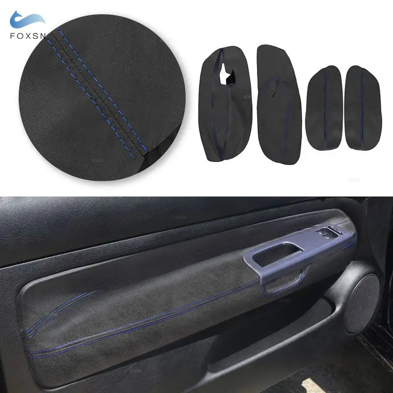 

Синяя строчка только для 3-дверного автомобиля, замшевый кожаный чехол, дверная панель, защитная накладка на подлокотник для VW Golf 4 Bora Jetta 1998-2005 гг.