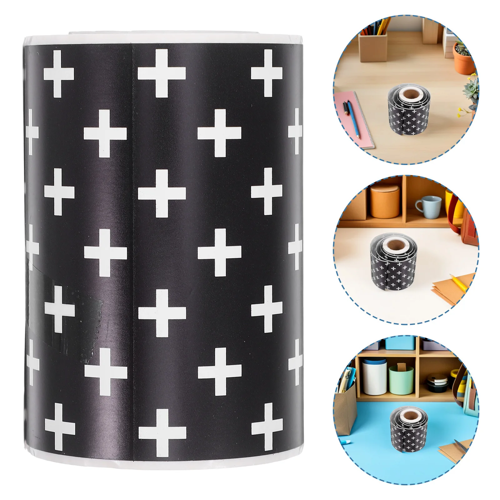 

1 Roll Blackboard Decorative Stickers 5M Self Adhesive Border Strip Cross Pattern Scalloped Trim For Classroom Wall Decals