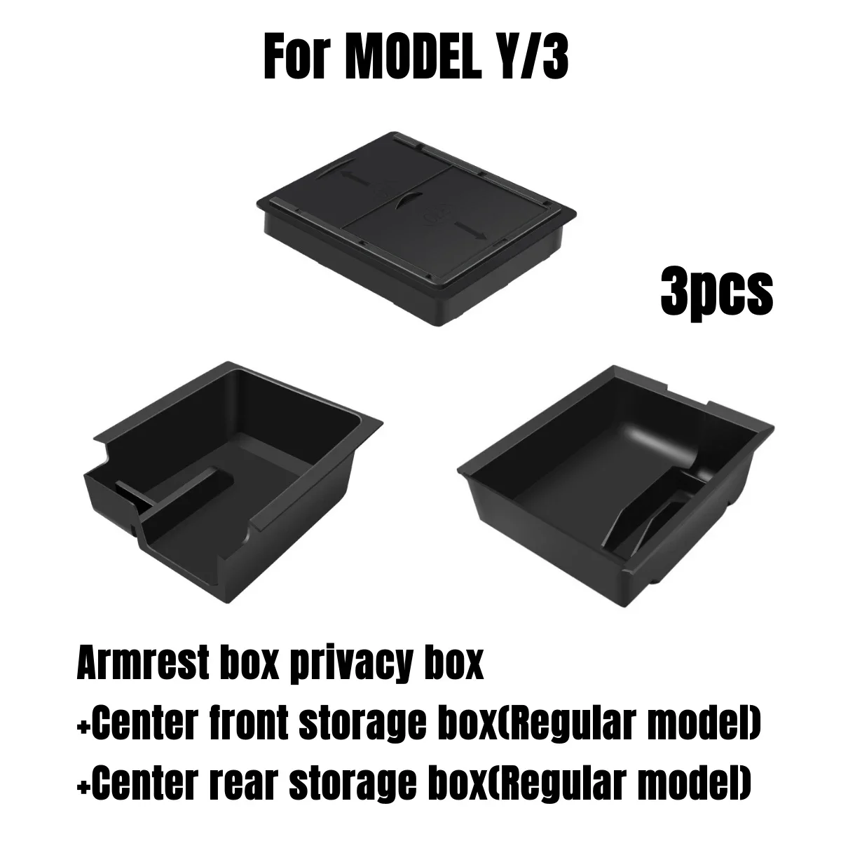 

Car Center Storage Box Center Console Organizer Central Armrest Storage Case Interior Accessories for Tesla Model 3 Y 2021 2022