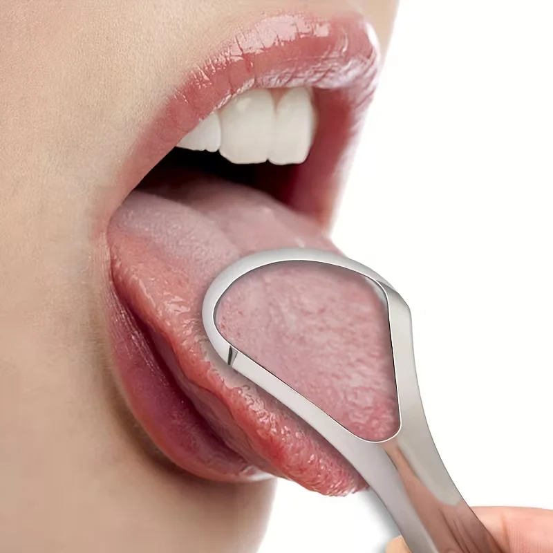 3Pcs Stainless Steel Tongue Scraper Set, Dual-sided Portable Easy Clean Oral Care Cleaning Tool