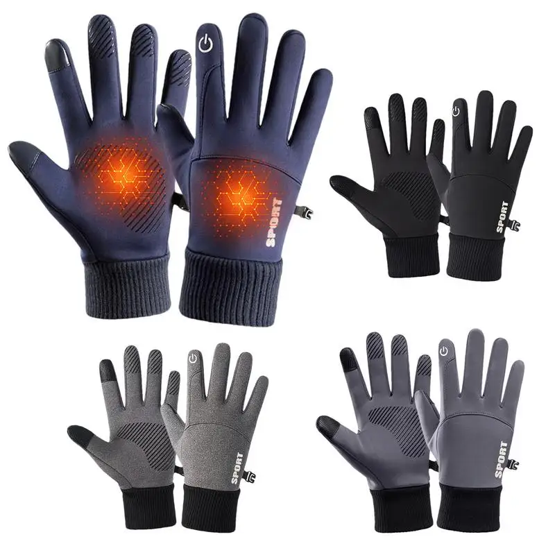 

USB Touch Screen Gloves Winter Warmer Electric Heated Gloves Heated Motorcycle Gloves For Cycling Running Driving Hiking Walking