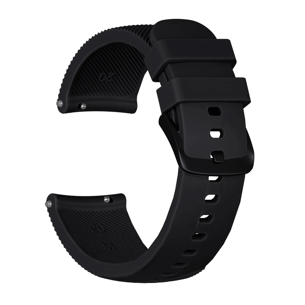 20mm silicone pulseira de pulso para garmin vivoactive 3 faixa de música para garmin venu sq/venu 2 plus/precursor 245 645 158 55