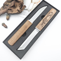 Sharp high hardness Dragon and Phoenix double knife, portable outdoor camping knife, household tactical knife pocket knives