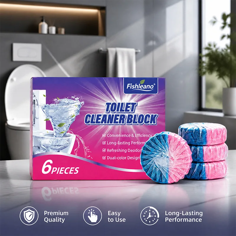 Dual‑Color Toilet Cleaner Block 6Pcs Long‑Lasting Deodorant Automatic Flush Toilet Bowl Cleaners Remove Limescale Stain Fresh