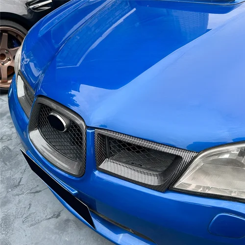 Rejilla de capó delantero de coche, parrilla de parachoques de carreras, accesorios exteriores para Subaru Impreza WRX STI 2006-2007 de fibra de carbono