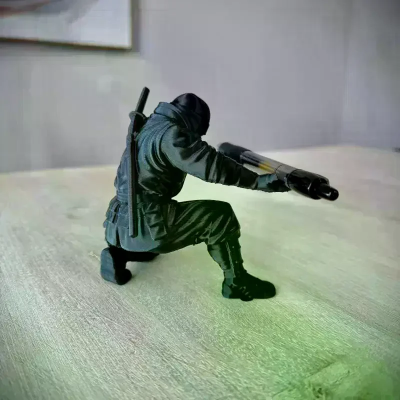 Creative -Style Single Kneeling Knight Pen Holder Armor Knight Kneeling Figurine Pen Holder Desktop Stand Storage Decor