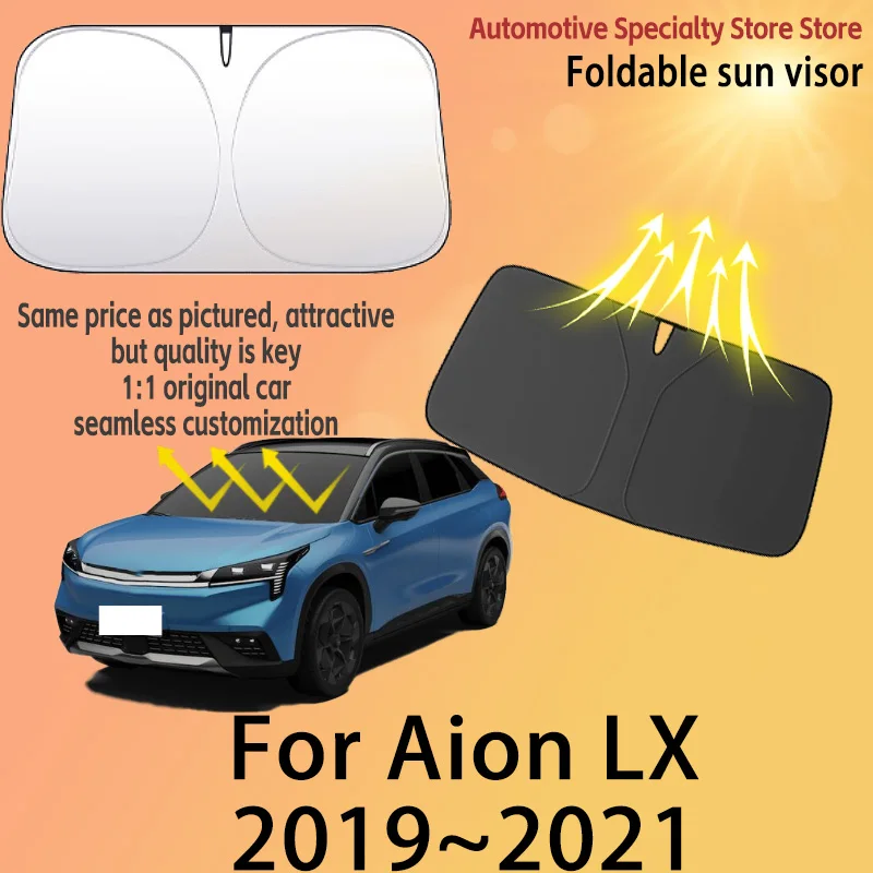 

For Aion LX 2019~2021 2020 19 Car Front Windshield Sunshade Fold Shade UV Shade Solar Sun Shade Privacy Curtain Car Accessories