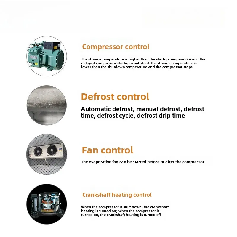 SCR-2 Temperature Controller Cold Storage Compressor Defrost Fan Energy Saving RS485 Modbus Remote Monitoring 380V