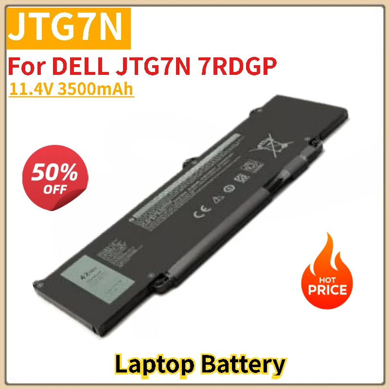 

Для DELL JTG7N 7RDGP Сменный аккумулятор для ноутбука 11,4 В 3500 мАч Совершенно новый, высокое качество