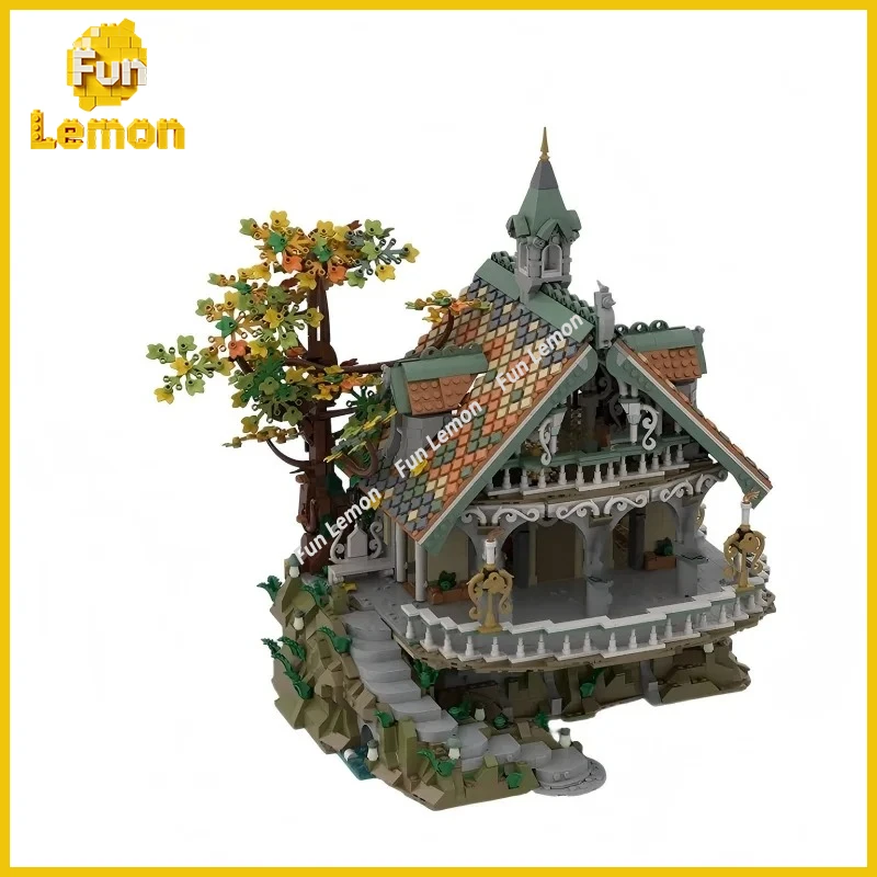 Fantasy Elven Manor The Last Homely House MOC Building Blocks Forest Landscape Model Bricks Display Set