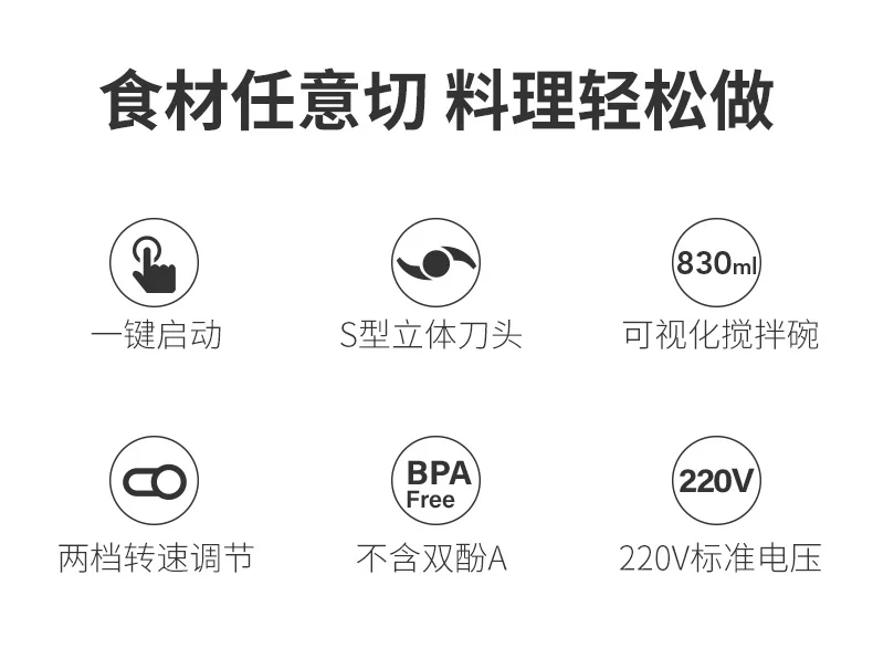 คื่นฉ่ายสับมินิไฟฟ้ากระเทียมอาหาร Crusher เครื่องใช้ในบ้านเนื้อเครื่องบดครัวโปรเซสเซอร์เครื่องครัวมัลติฟังก์ชั่น