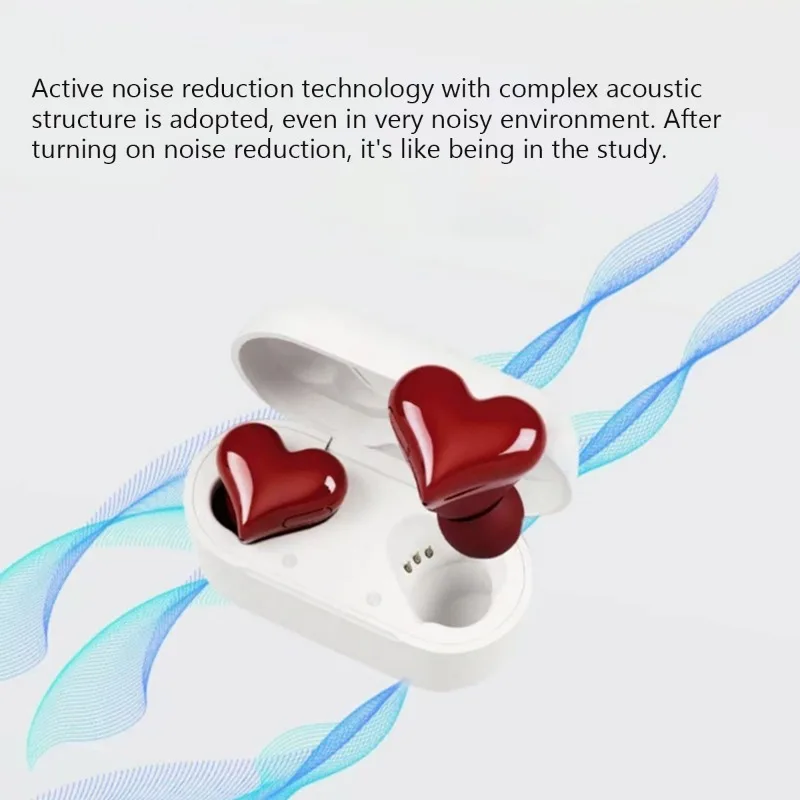 HeartBuds Draadloze Koptelefoon TWS Oordopjes Bluetooth Headset Hartknoppen Damesmode Roze Gaming Student Koptelefoon Meisje Cadeau