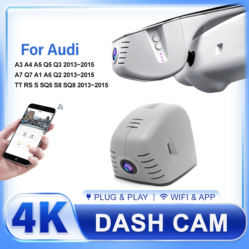

4K Plug and play Автомобильный видеорегистратор Видеорегистратор Камера UHD 2160P Для Audi A3 A4 A5 Q5 Q3 A6 A7 Q7 A1 Q2 TT RS S SQ5 S8 SQ8