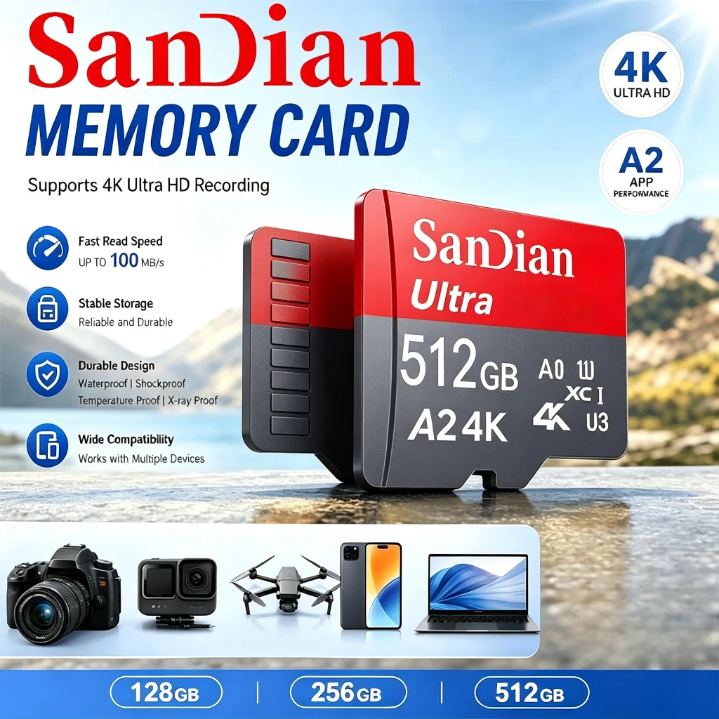 32GB 256GB 64GB 512GB Swift Micro TF SD Card TF Cards SD Cards Memory Card for GoPro/Speaker/MP3 Player/Dashcam/Sport Camera