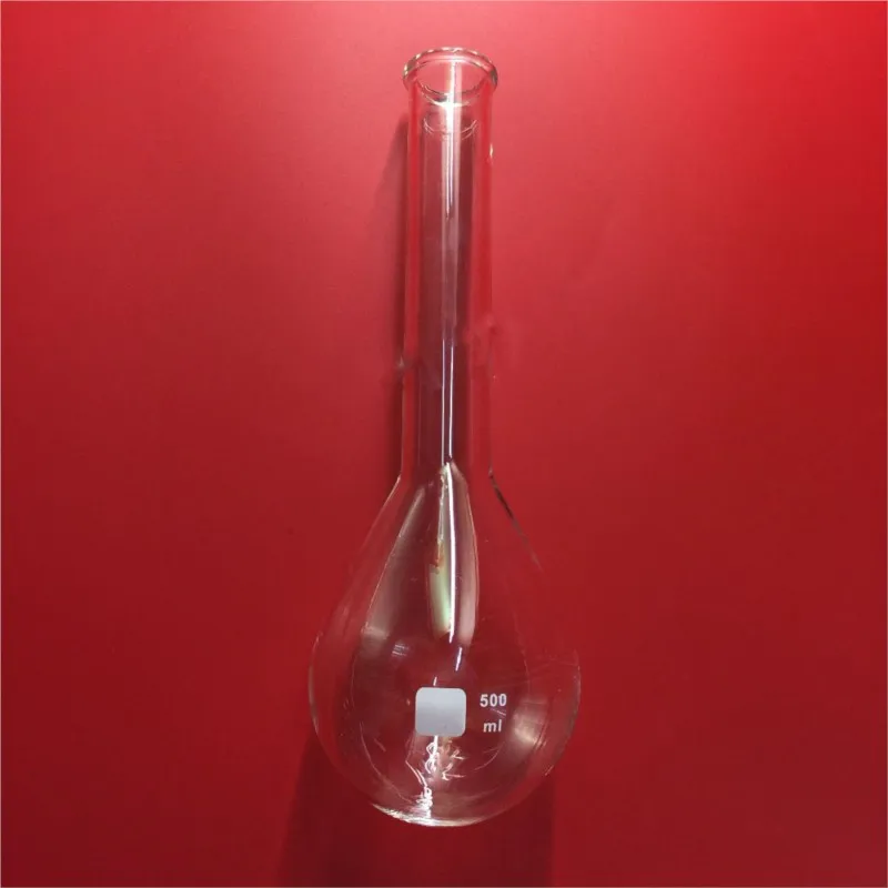 1pcs 500ml Kjeldahl  Round Bottom Long Neck Lab Glass Flask for Nitrogen Determination