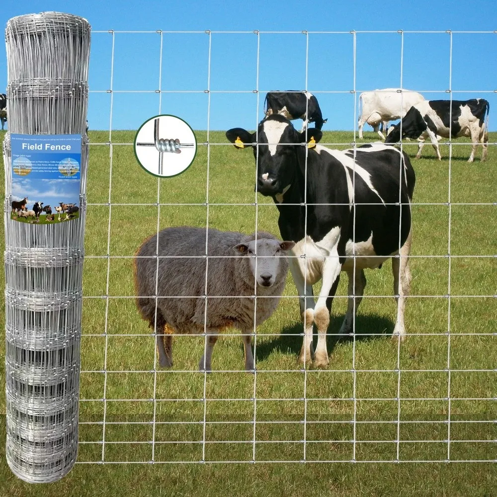 Farm Fence 6ft x 100ft Heavy Zinc Coating Field Wire Fencing Galvanized Livestock Deer Goat Fence Hog Wire Fencing Used