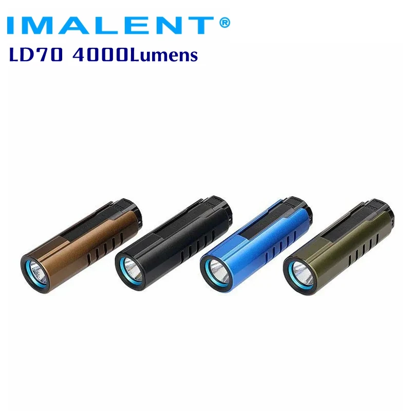 IMALENT LD70 Mini Keychain Flashlight 4000 Lumens OLED Display Powerful Waterproof Lantern Super Bright Rechargeable Torch Light