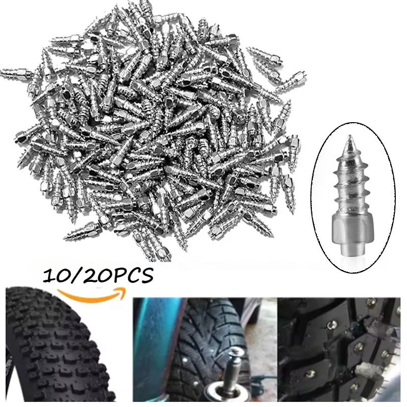 10/100PCs Universal Car Motorcycle Winter Anti-skid Tire Studs Nails Tools Car Motorcycle Shoe Anti-skid Tire Snow Spikes Screws