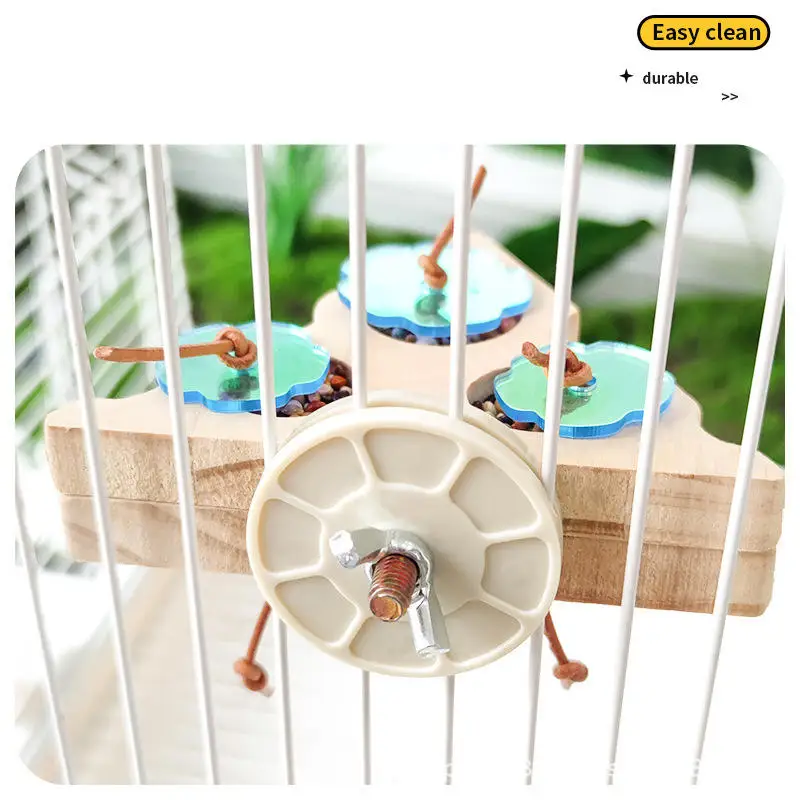 لعبة ألغاز البحث عن الطيور الخشبية، إثراء الببغاء للحيوانات الصغيرة، الأرانب، خنازير غينيا، الهامستر، التدريب على الطعام