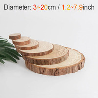Hot Props Natural Pine 3-25cm Round Unfinished Wood Slices Circles ins Photo Photography DIY Crafts Wedding Party Painting Board