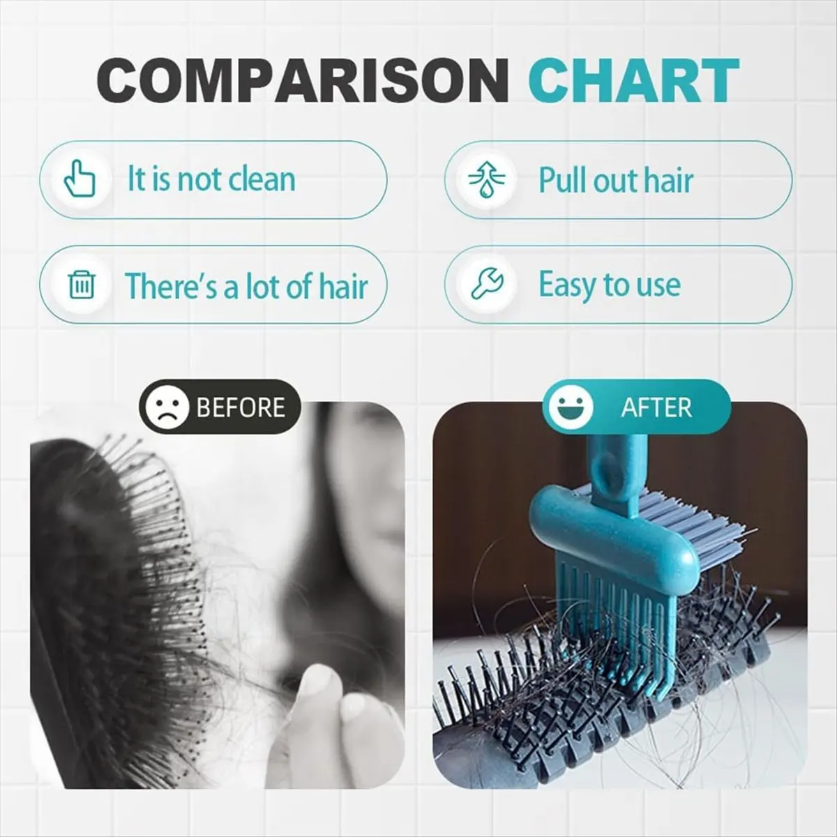 ABPP Dual-Action Hair Brush Cleaner, Ergonomic Cleaning Tool for Home & Salon, Ideal for Travel & Professional Use Orange