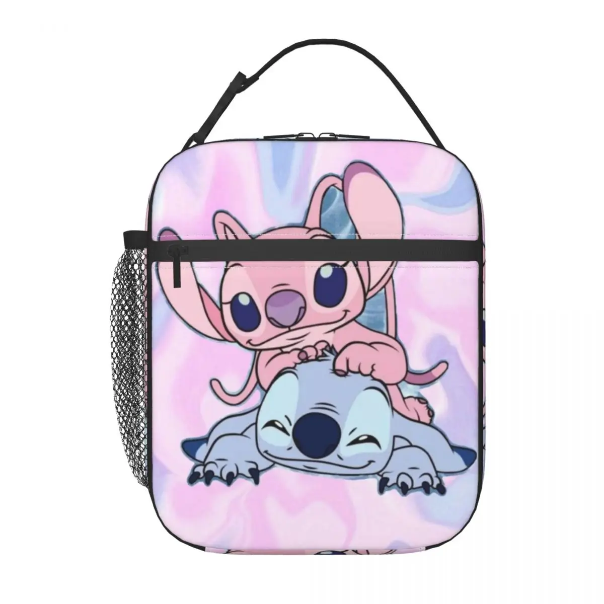 Stitch And Angel Insulated Lunch Bags borsa termica riutilizzabile a tenuta stagna Tote Lunch Box College Picnic Bento Pouch