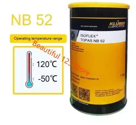 1KG Kluber NB52 Lubrication  Spindle Bearings ISOFLEX TOPAS NB 52 for Rolling Sliding bearing grease Corrosion resistance