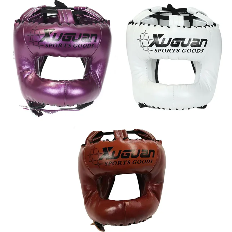 Professional MMA Boxing Beam Head Protector PU Boxing Helmet Sanda Karate Muay Thai Fitness Headgear Boxing Training Accessories