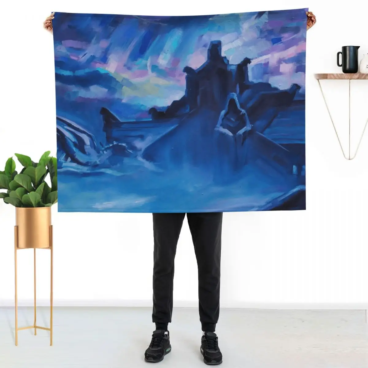 

Skyrim Throw Blanket Cozy Microfiber Throw Blanket for Home Bedroom