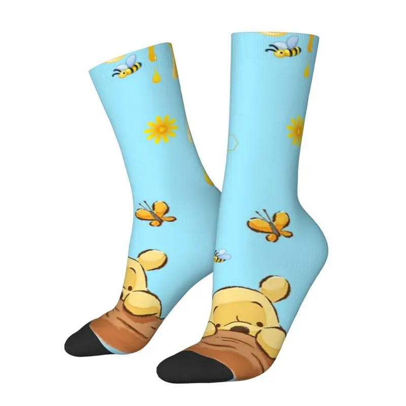 

Custom Harajuku Winnie The Pooh Socks Men Women Warm 3D Printed Sports Basketball Socks