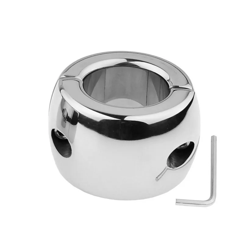 Stainless Steel Screw Magnetic Suction Negative Yang Ring Testicular Ball Stretcher Scrotal Penis Restraint Ring Adult Sex Toy