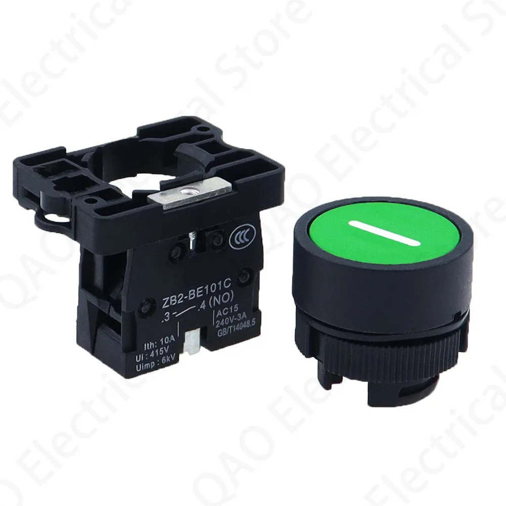 1Pcs XB2 22mm 1 NO N/O Sign Momentary Push Button Switch 600V 10A