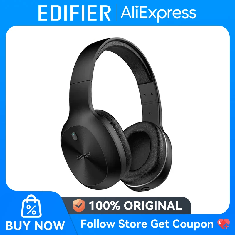 Edifier W600BT Wireless Headphones Bluetooth 5.1 40mm Drivers Unit Bluetooth Headsets Up to 30hrs Playback Fast Charing with Mic