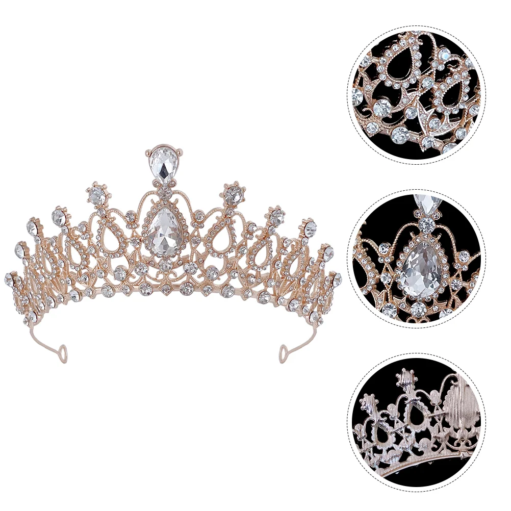 

Flower Girl Headpiece Children's Tiara Girls Accessories Crowns for Weddings Zinc Alloy Diamond Headband