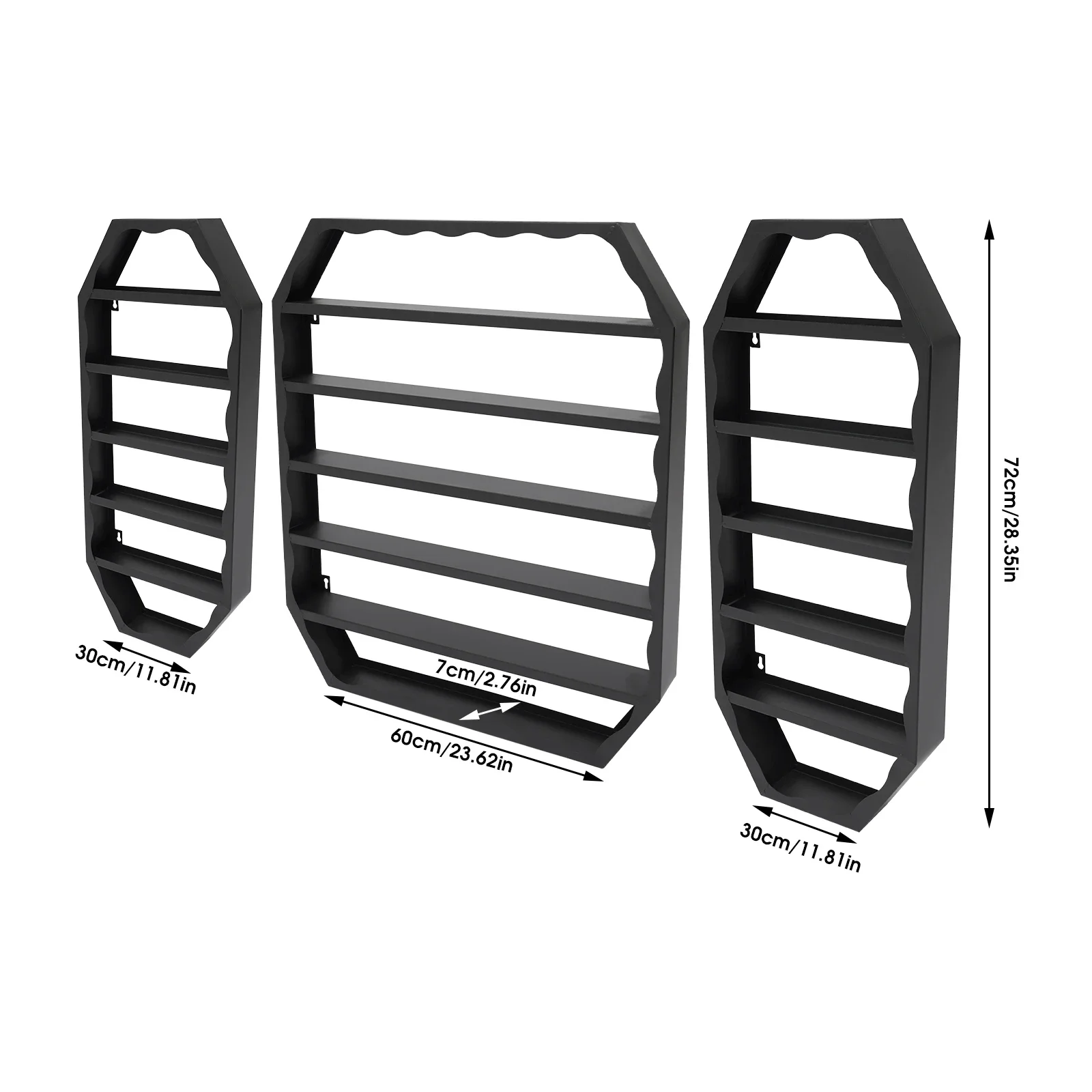 Wall-Mounted Nail Polish Rack, 3-Tier Display with Smooth Edges for Easy Access and Storage