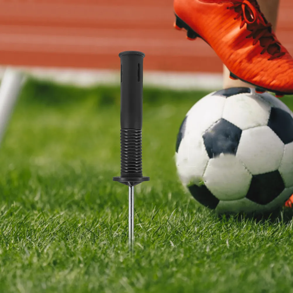 2Pcs Soccer Flag Ground Stakes Spring Loaded Spike for Football Pole Base Stable Portable Outdoor Training Accessories