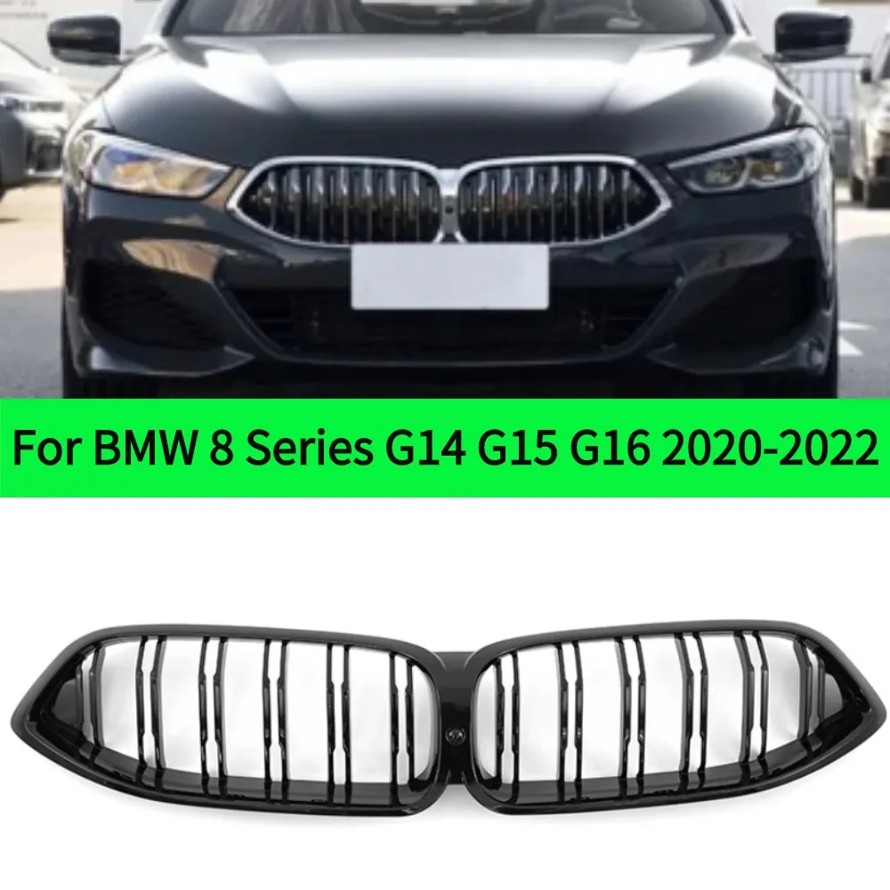 For BMW 8 Series G14 G15 G16 840i M850i 2020-2022  Gloss Black Front Radiator Grille Bumper Grill Upgrade Tuning Grille