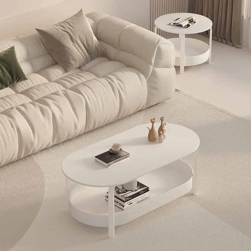 Nordic Minimalist Unique Coffee Table Modern Oval Dressing Bedroom Side Table Iving Room Outdoor Muebles Hogar Home Furniture image 6