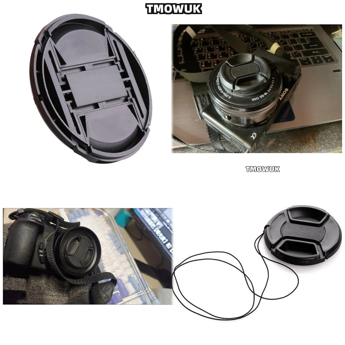 

For SONY A68 A7S A7R6 A7C2 A560 A37 A57 A65 Camera Lens Cap Protective Cover Center Pinch Snap-on 49mm 52 55 58 62 67 72 77 82mm